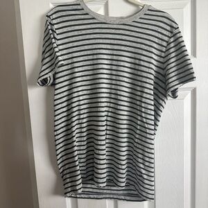 Splendid Black and Gray Striped Tee
